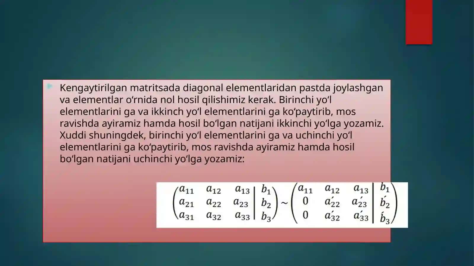 Algebraik tenglamalar sistemasini yechish 4