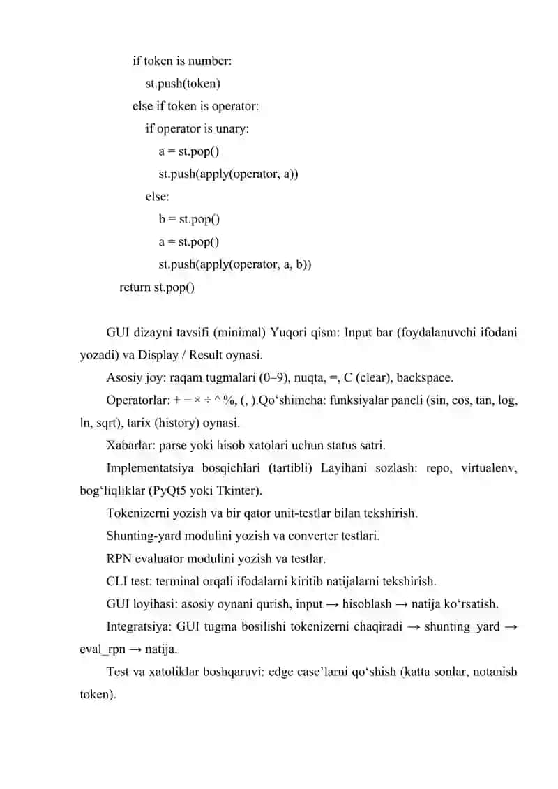 GRAFIK INTERFEYSLI KALKULYATOR YARATISH (STACK ORQALI IFODALARNI HISOBLASH) 4