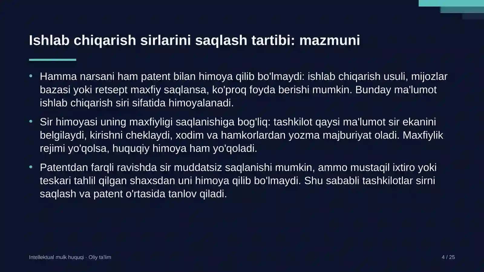 Charm-poyabzal sanoatida ishlab chiqarish sirlarini saqlash tartibi 4