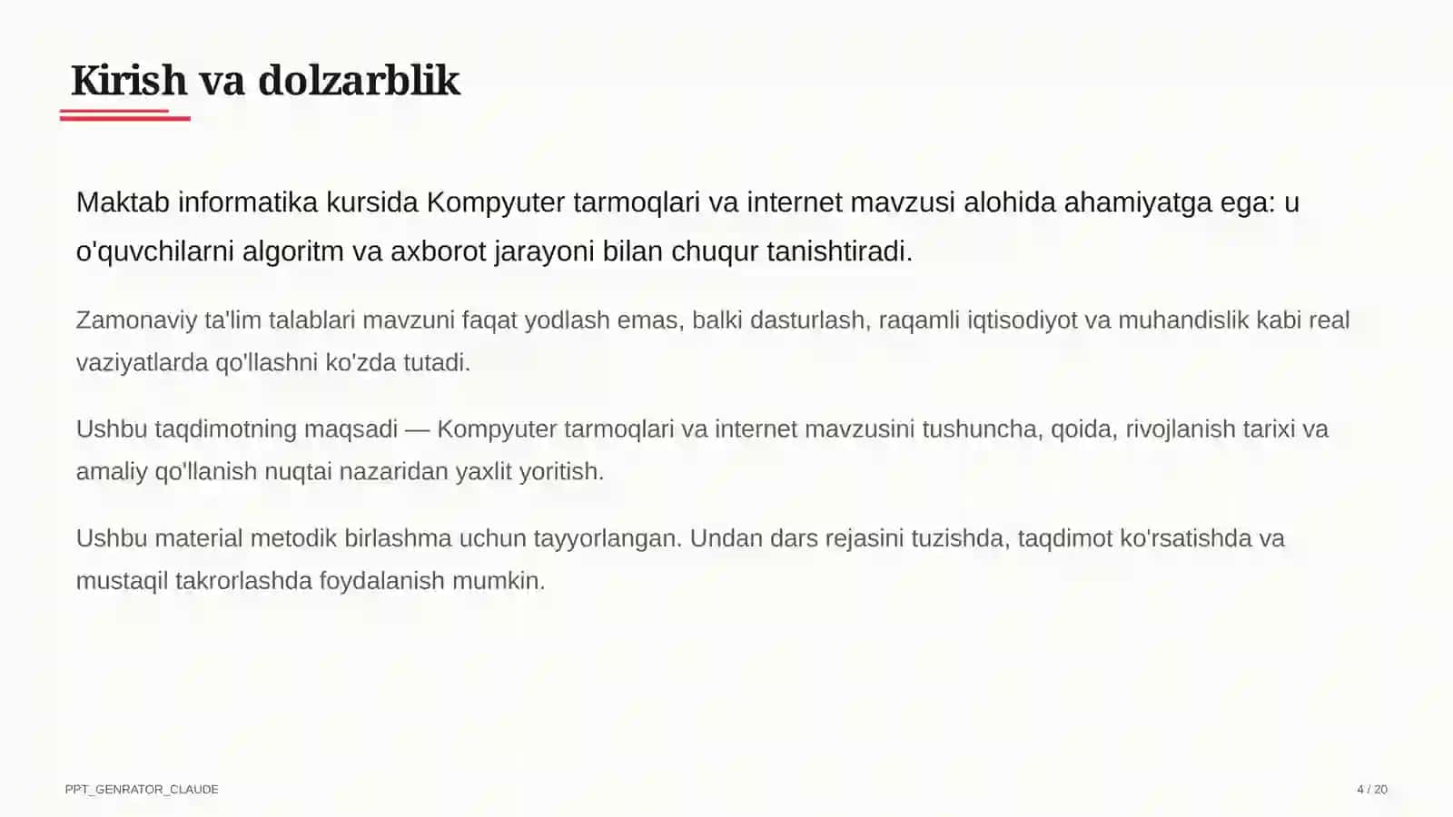 Kompyuter tarmoqlari va internet (9-sinf) 4