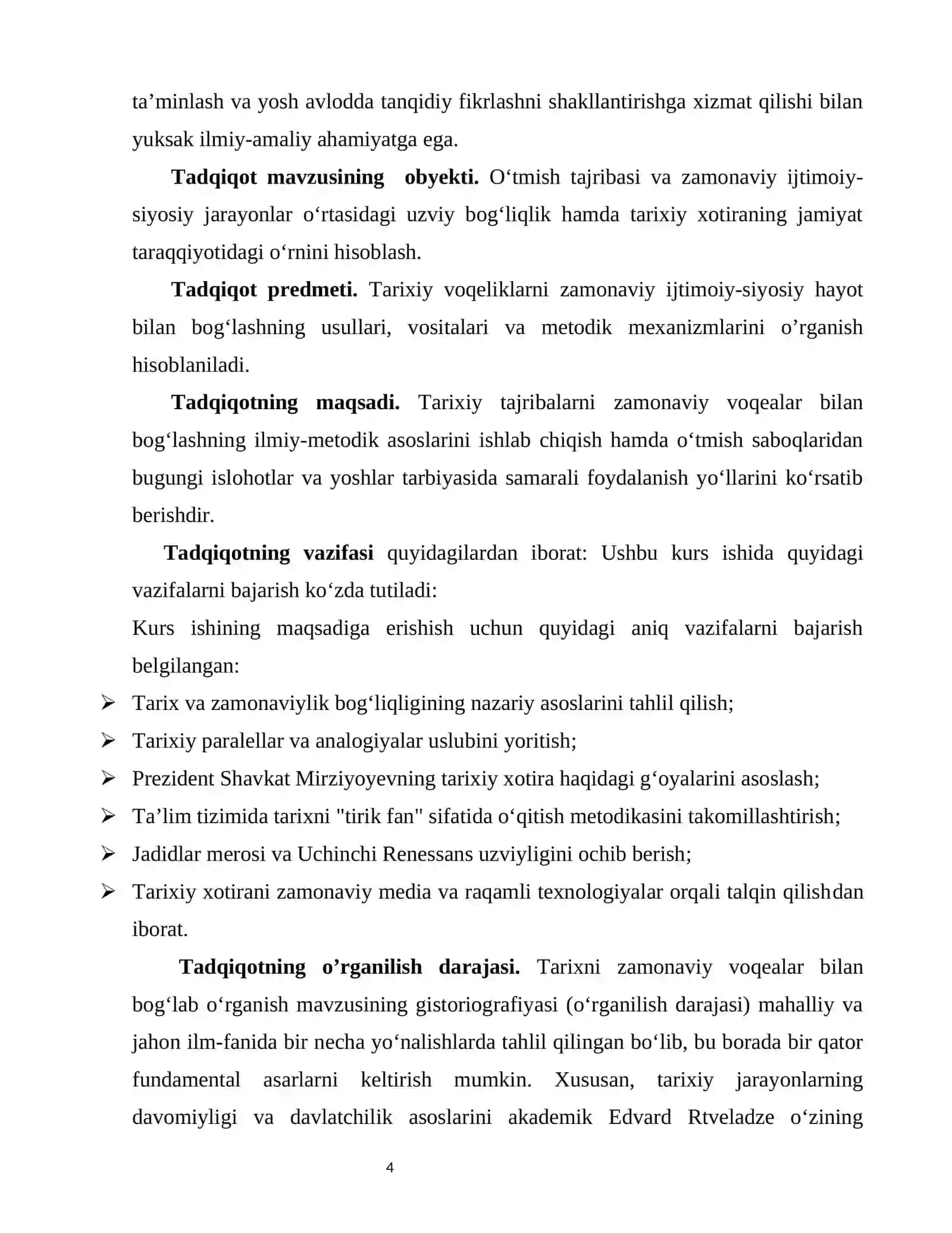 Tarixni zamonaviy voqealar bilan bog‘lash usullari 4