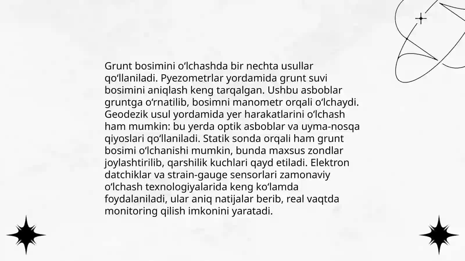 Grunt bosimini o'lchash usullari 4