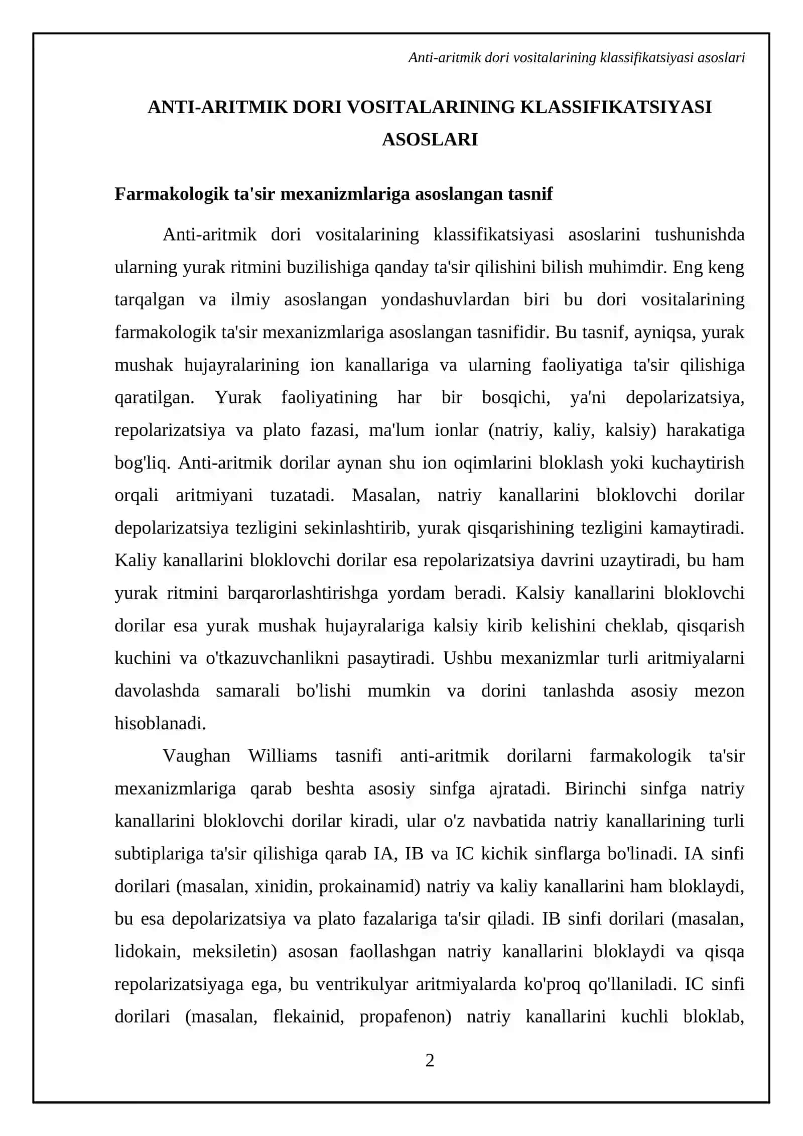 Anti-aritmik dori vositalar tasnifi 4