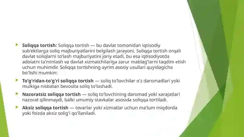 Soliq va soliqqa tortish 4