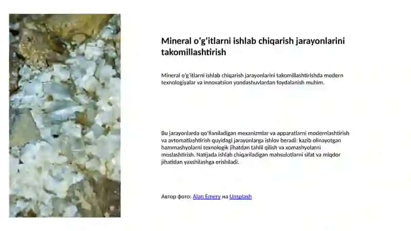 Mineral o‘g‘itlar texnologiyasi va mahalliy xomashyolar 4