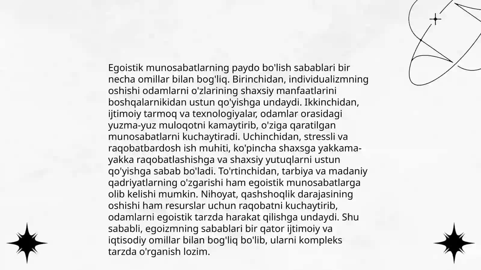 Egoizm va empatiya munosabatlari 4