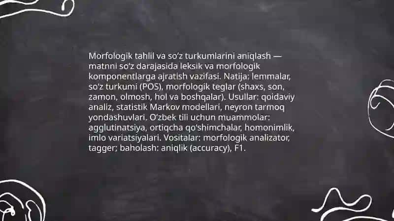 Matnli axborotlarni qayta ishlash texnologiyalasi 4