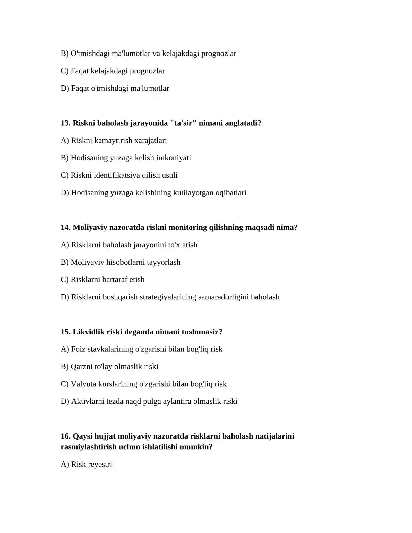Moliyaviy nazorat jarayonida risklarni baholash 4
