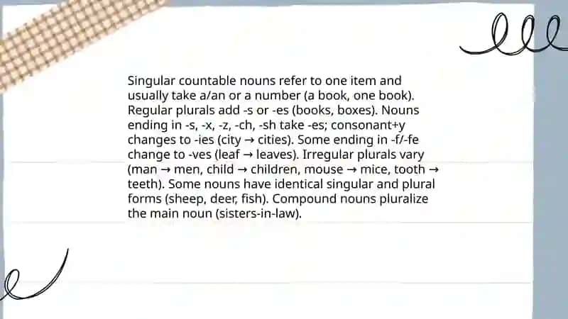 Countable and Uncountable Nouns Review 4