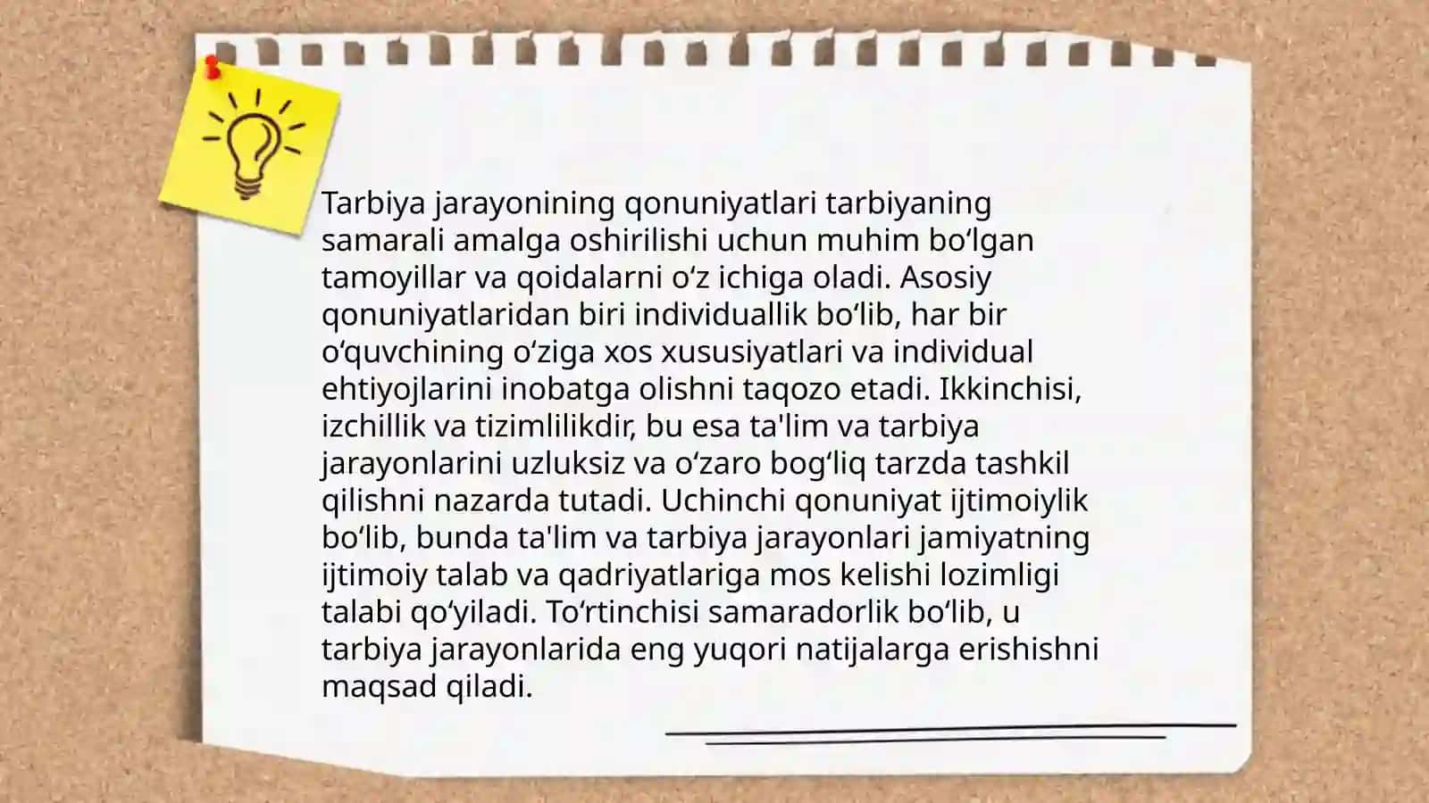 Tarbiya jarayonining qonuniyatlari va tamoyillari 4