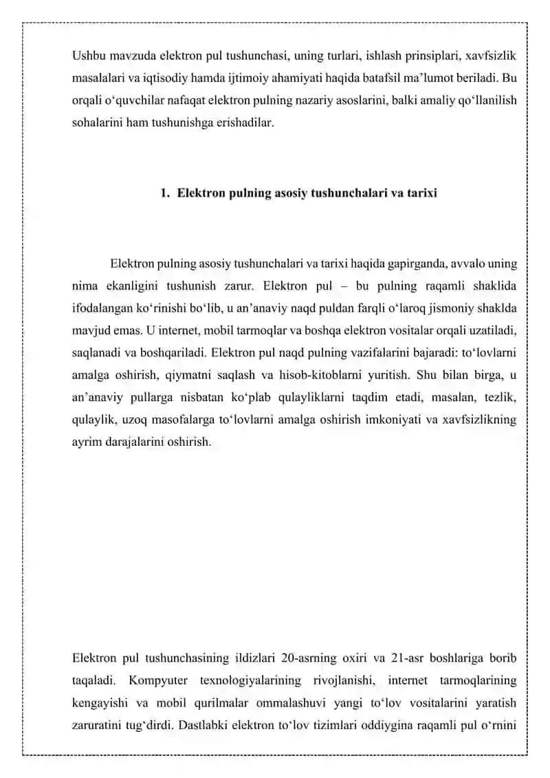Elektron pul tushunchasi 4