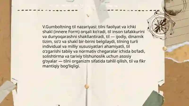 V.Gumbolt va umumiy tilshunoslik 4