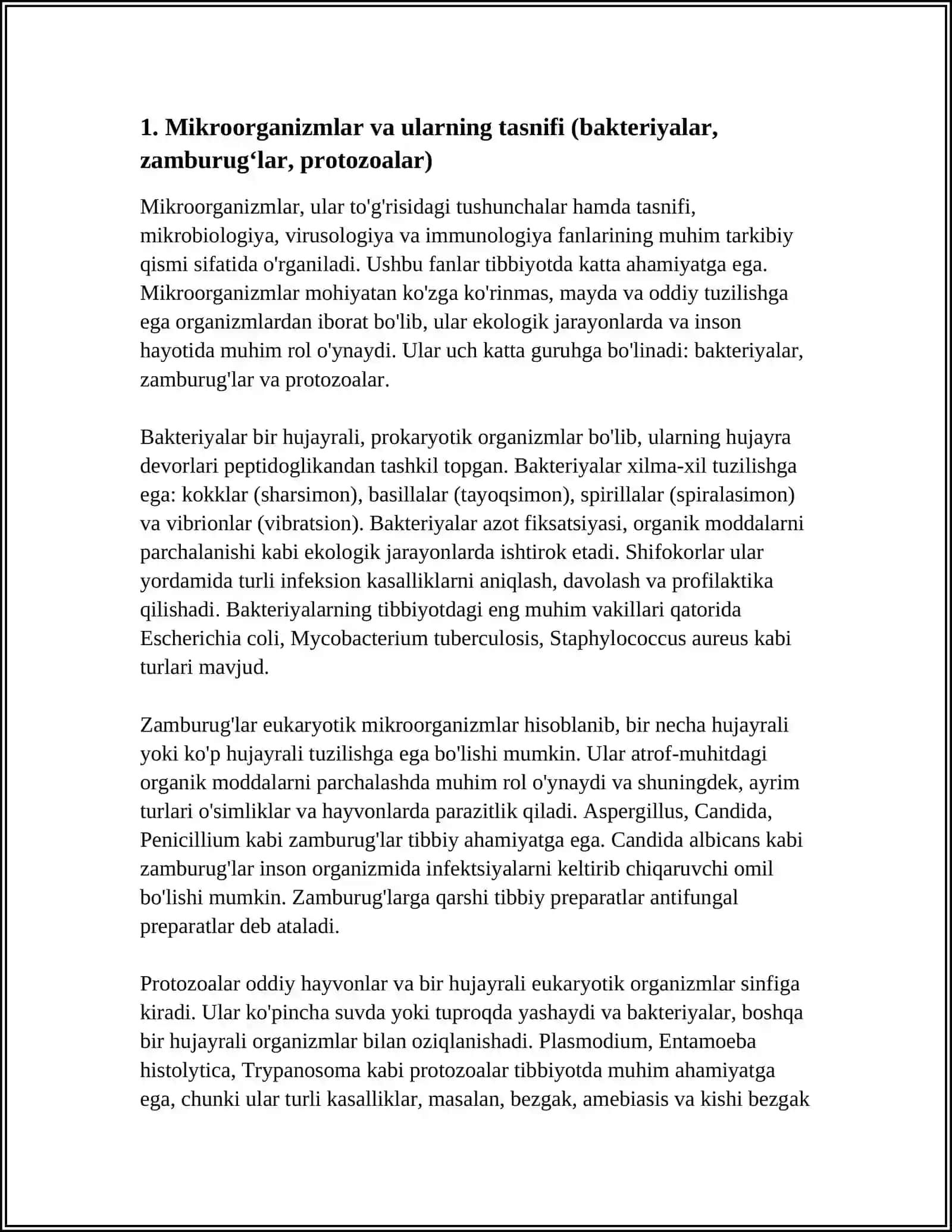 MIKROBIALOGIYA VIRUSOLOGIYA IMMUNOLOGIYA 4