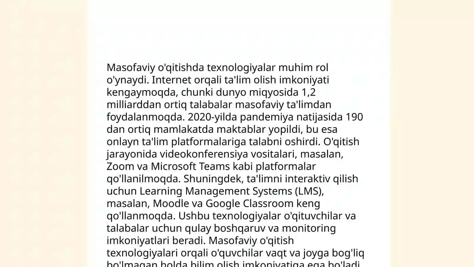 Masofaviy ta'limni tashkil etish va boshqarish 4