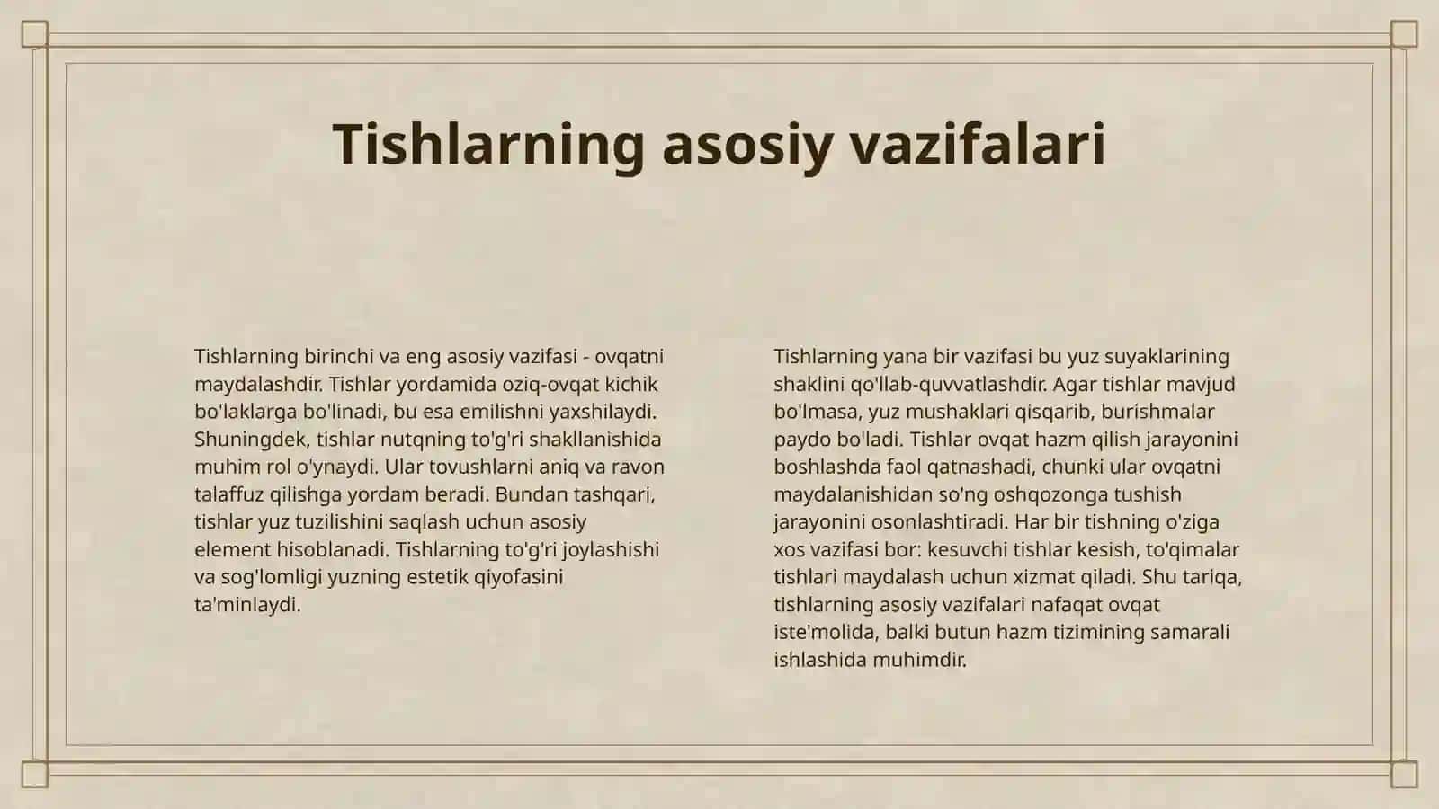 TISHLARNING ANATOMIK TUZILISHI 4
