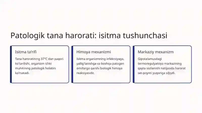 Tana haroratining turlari va patologik o'zgarishlari 4