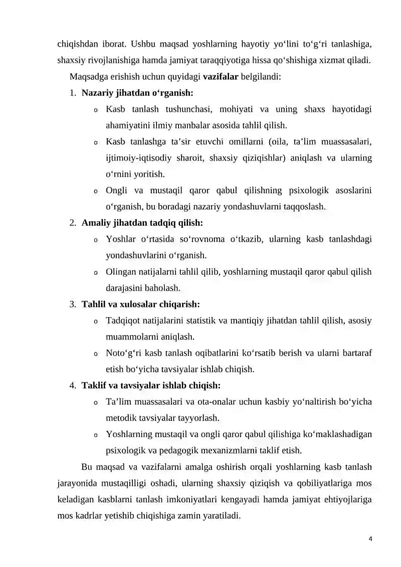 "Kasbni tanlashda onglilik va mustaqilli" 4