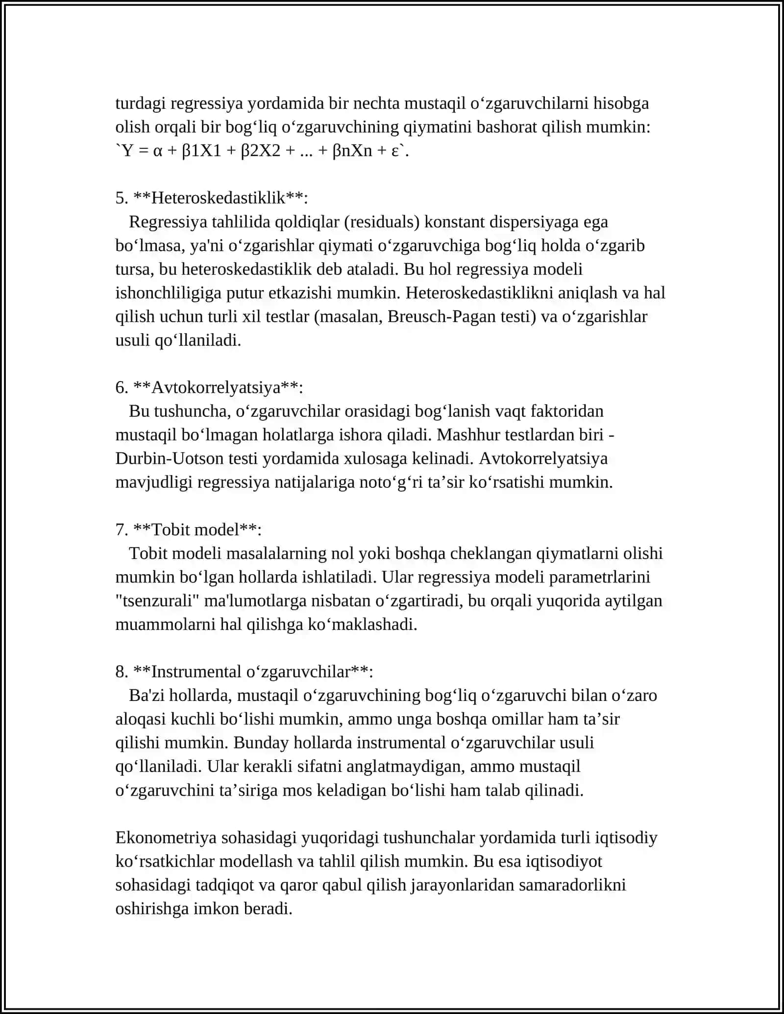 AMALIY EKONOMETRIK MODELLAR 4