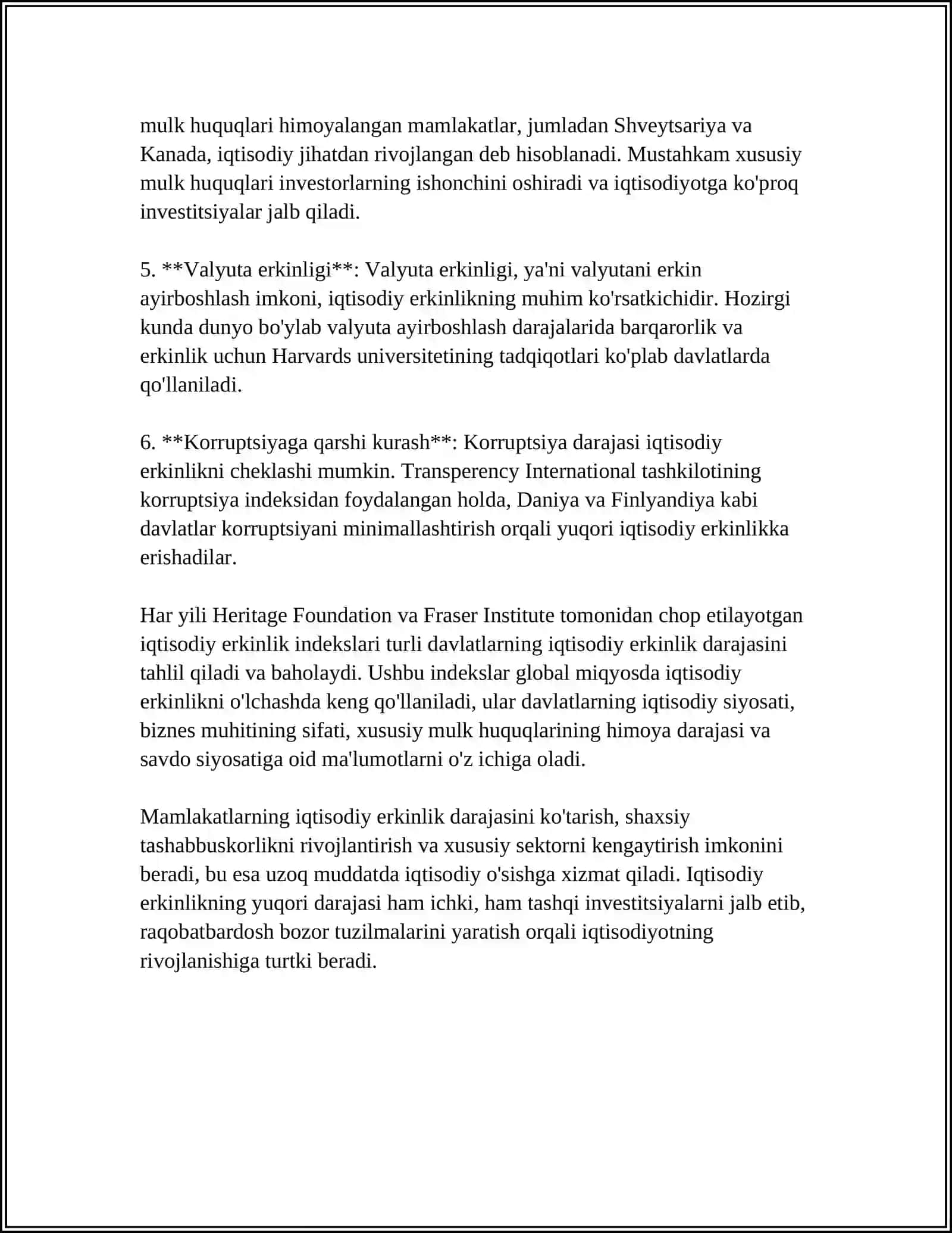 IQTISODIY ERKINLIK INDEKSI 4