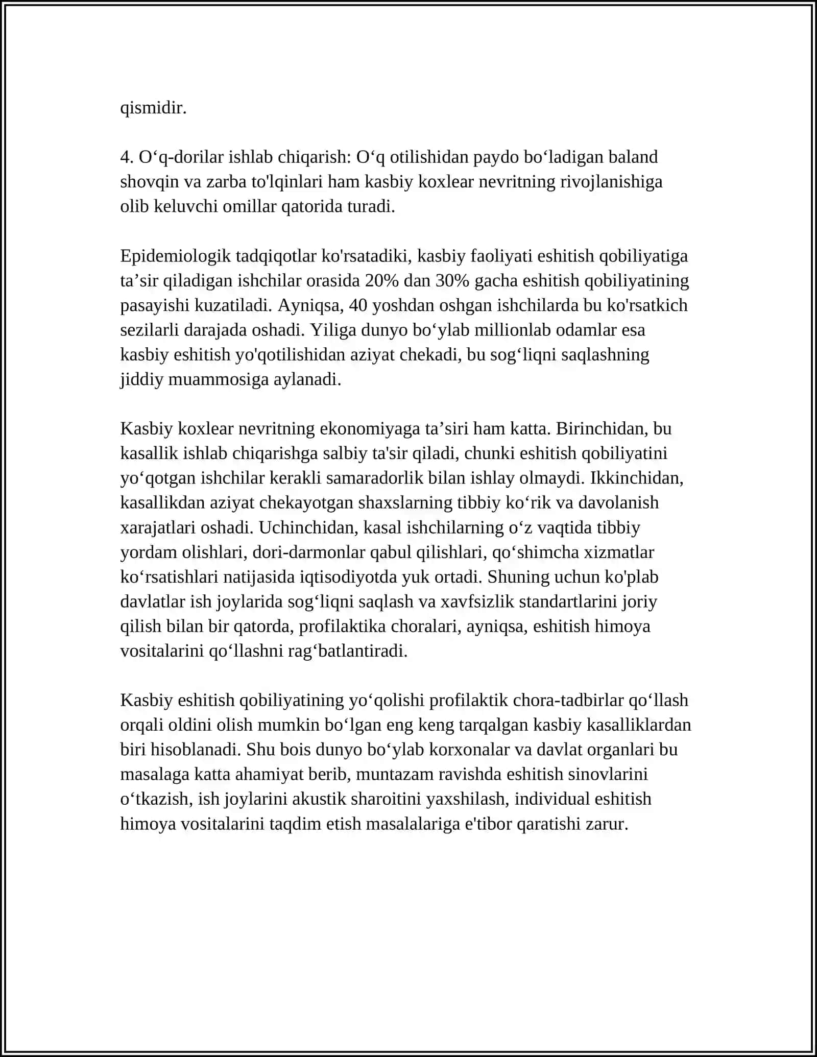 KASBIY KOXLEAR NEVRIT. KASBIY KARLIK 4