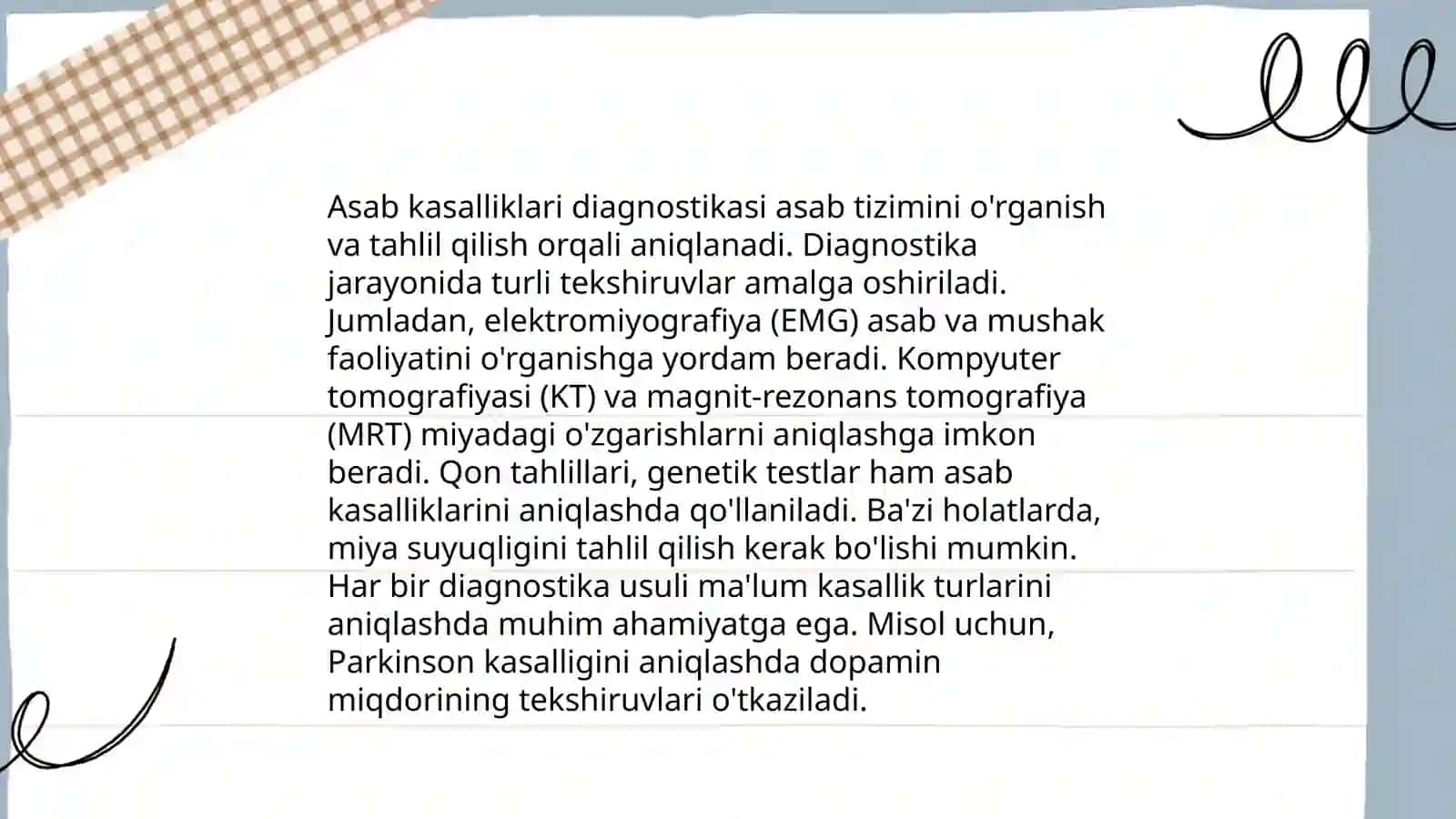 Asab kasalliklari (Nervous system diseases) 4