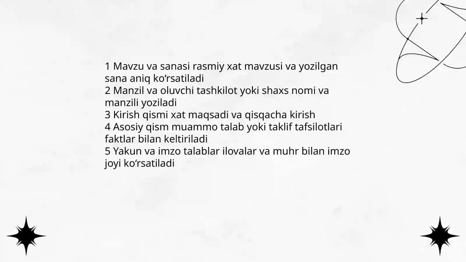 Xizmat yozishmalari 4