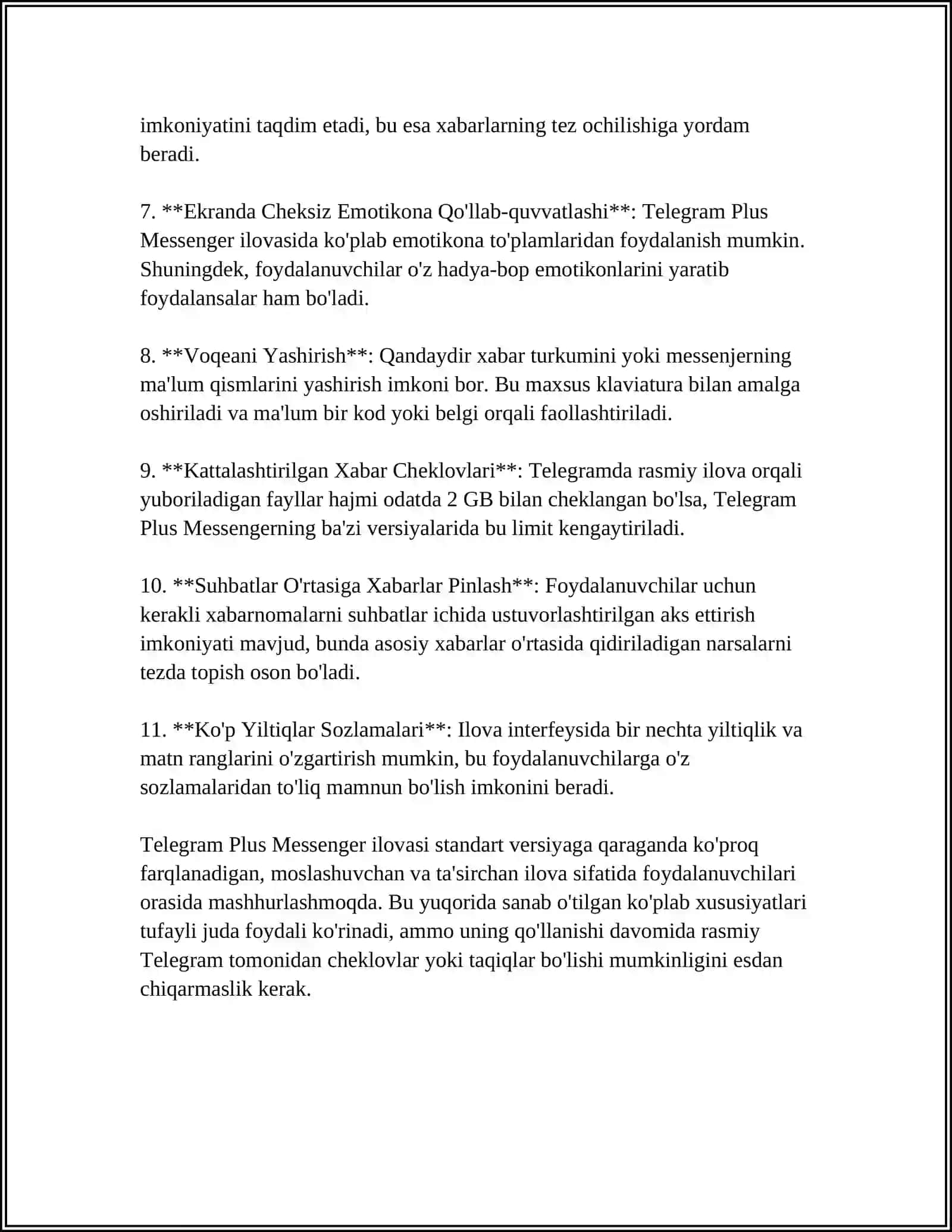 TELEGRAMNING PLUS MASSANGER ILOVASI VA UNING IMKONIYATLARI 4