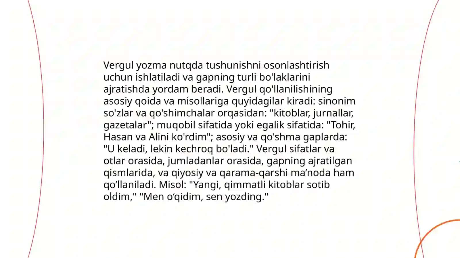 O'zbek tilida tinish belgilari o'rganilishi va qo'llanishi 4