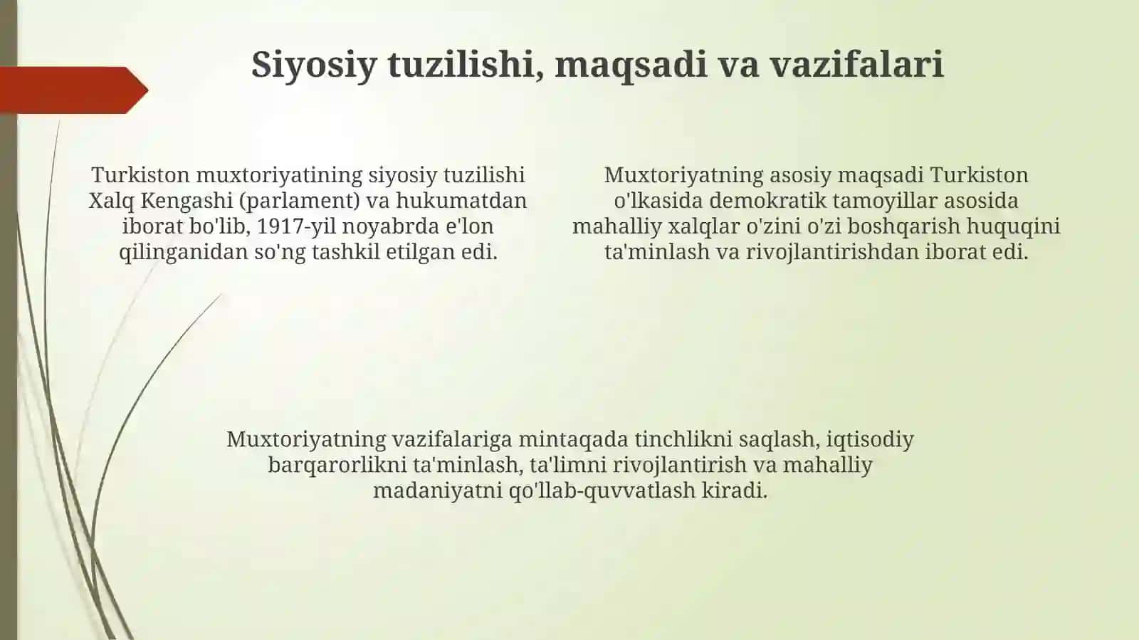 Turkiston muxtoriyati va uning faoliyati 4