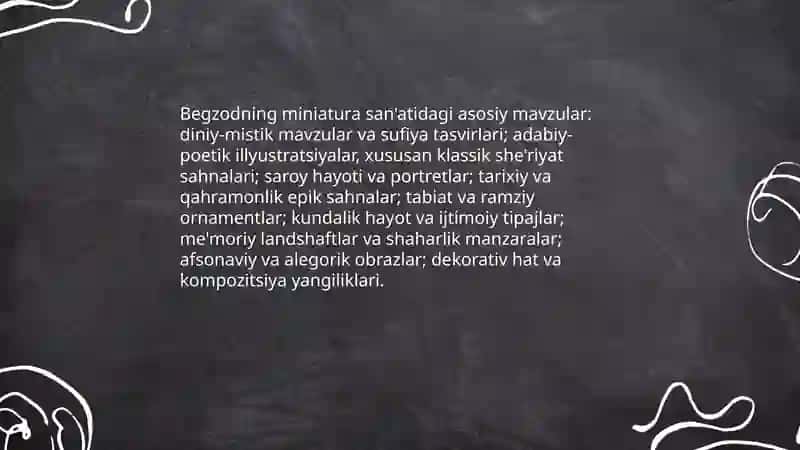 Kamoliddin Begzod sanati minatura sanat 4