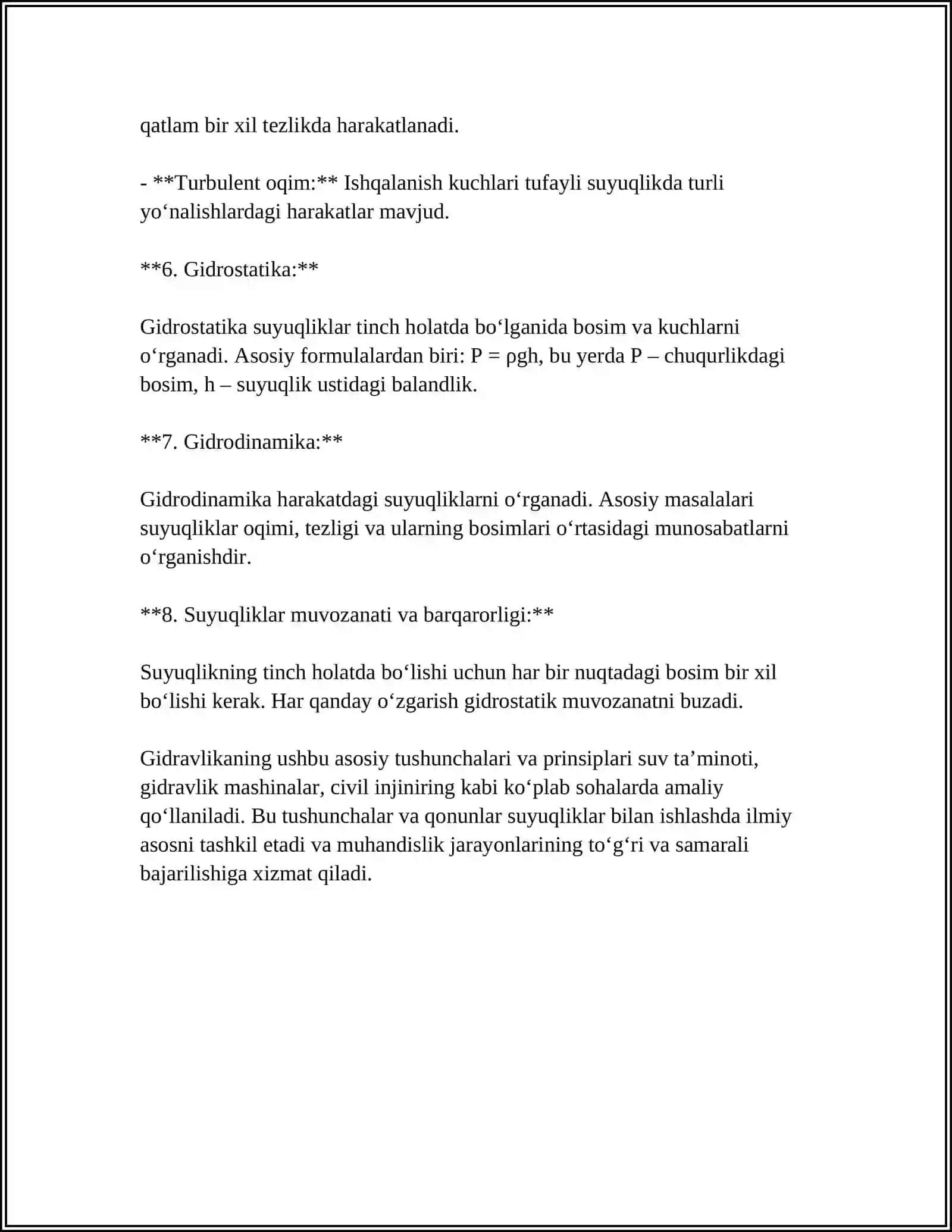 GIDRAVLIKA XAQIDA REFERAT 4
