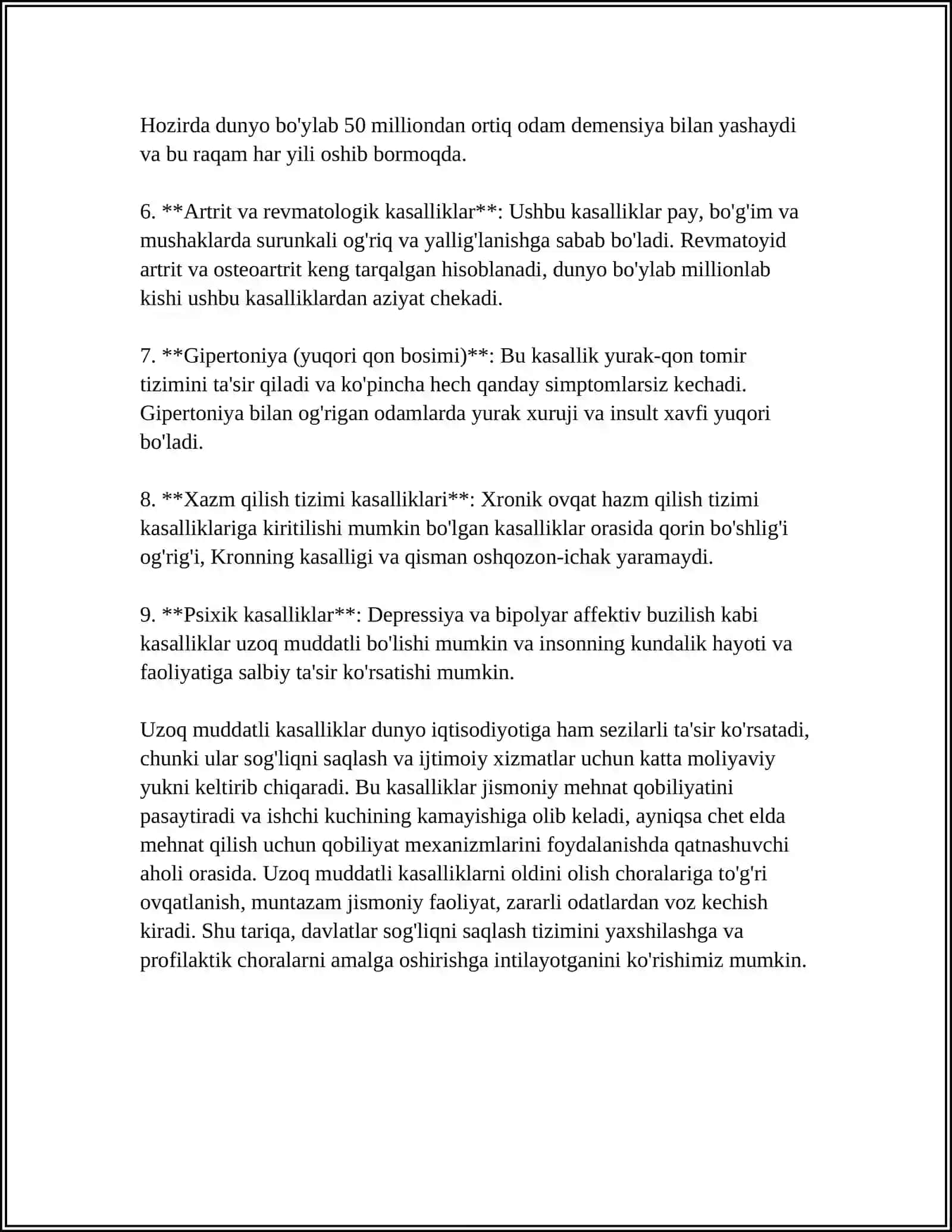 Uzoq Muddatli Kasal Bolalarning O'ziga Xos Xususiyatlari 4