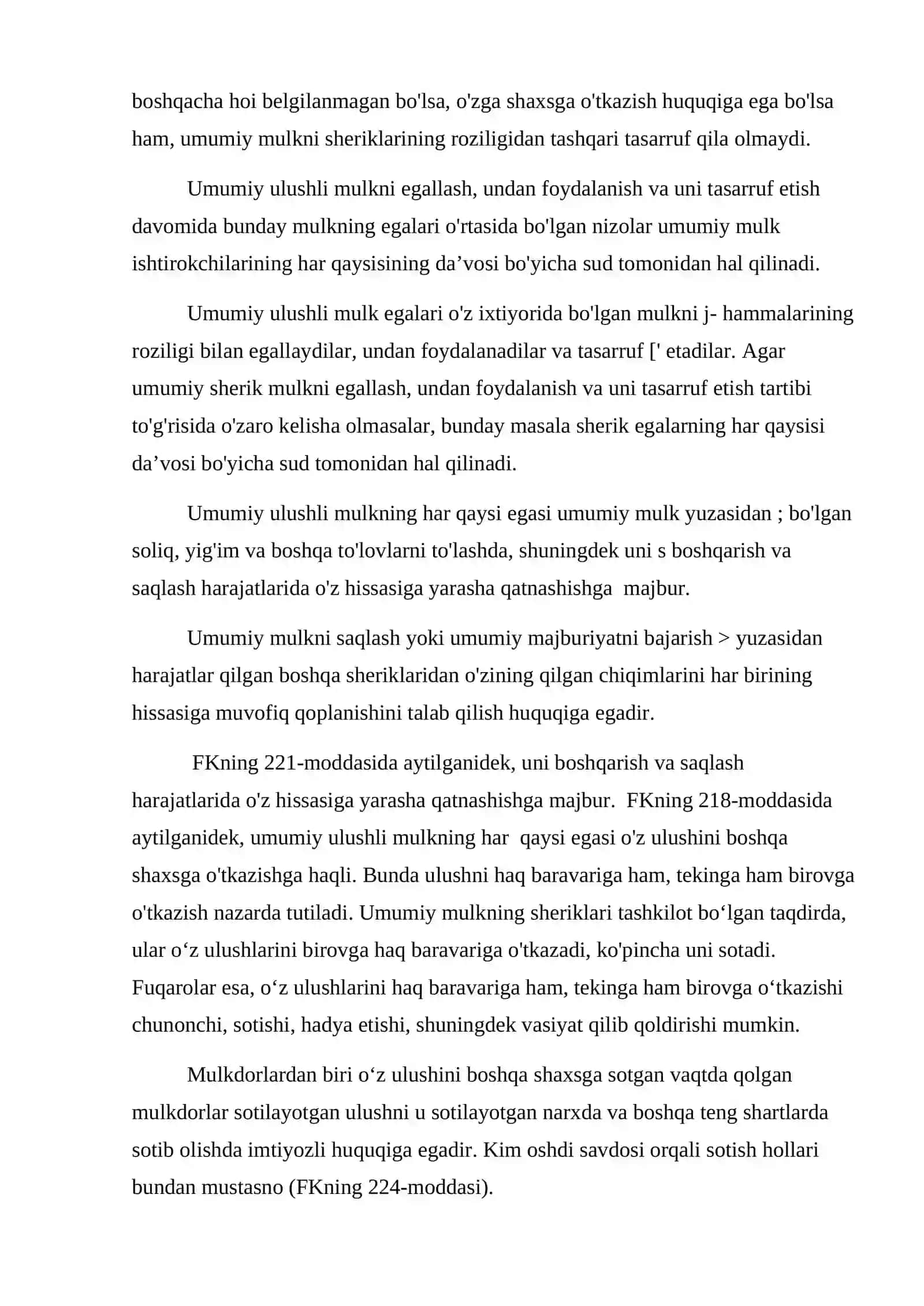 Umumiy mulk huquqi 4