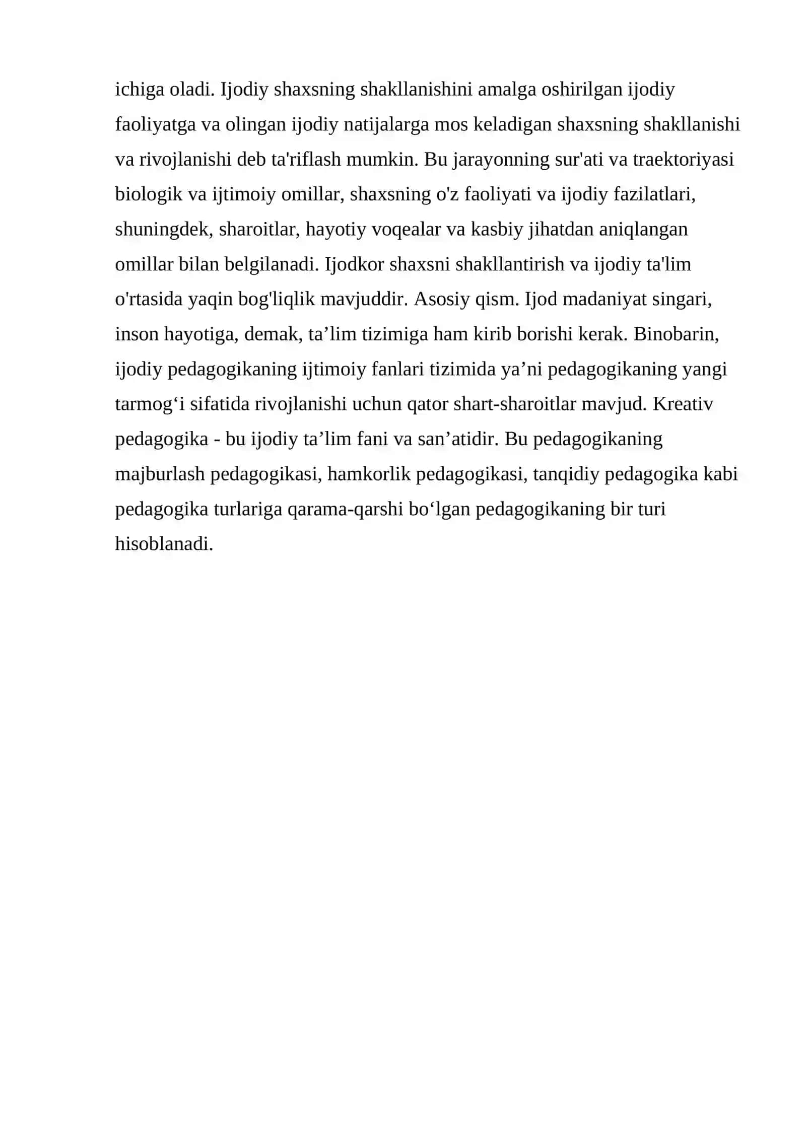 Talabalarning kreativlik mahorati. 4