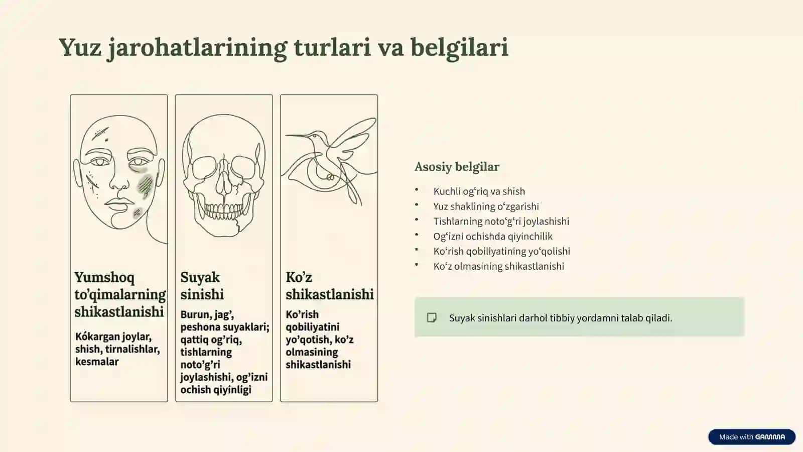 Jangovar quroldan yuz jarohatlanishi 4
