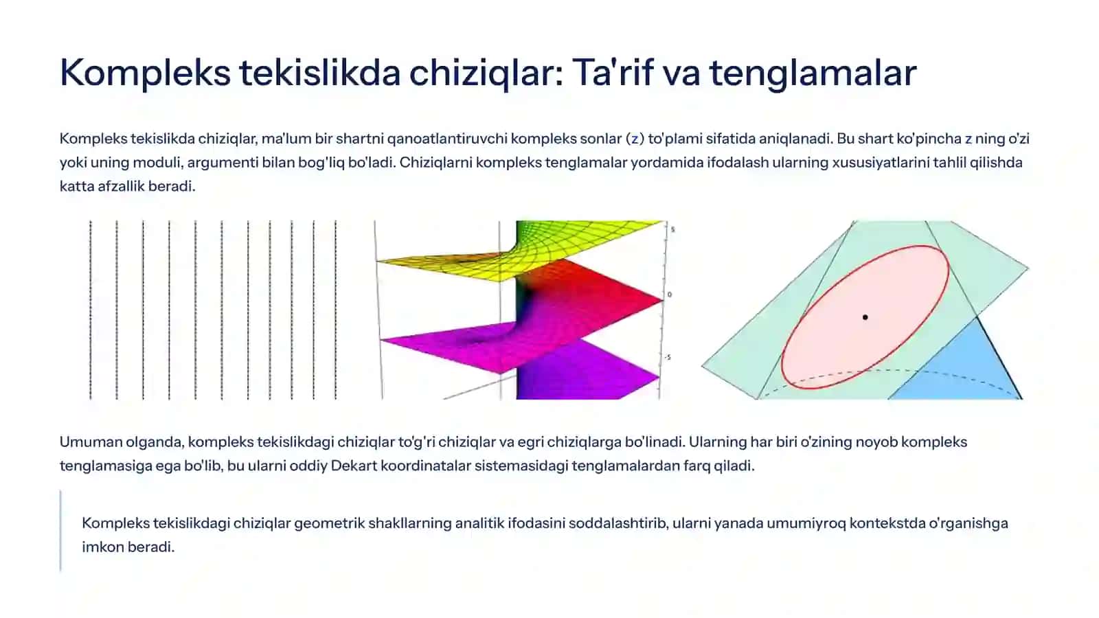 kompleks tekislik chiziqlar va sohalar 4