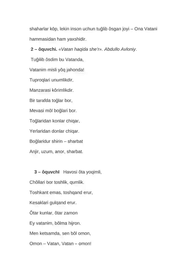 O’zbekiston mening Vatanim 4