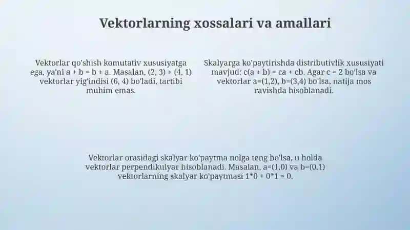 Vektorlarvaularningamaliyqo‘llanilishi 4