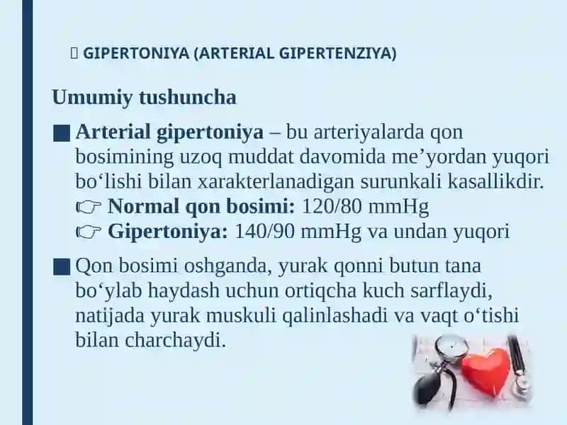 Gipertoniya Va uni Farmakologik davolash 4