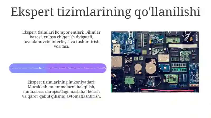 Ekspert tizimlarining tarkibi va imkoniyatlari 4