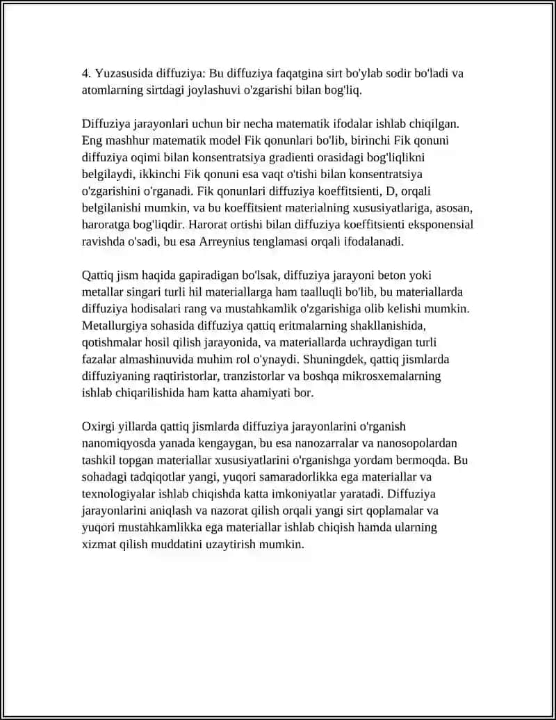QATTIQ JISMLARDA DIFFUZIYA HODISALARI 4