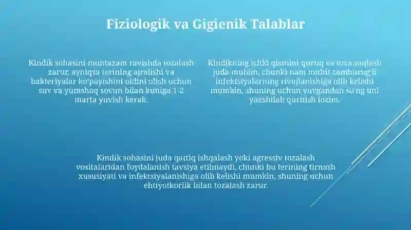 Navlarga qoʻyiladigan talablar 4