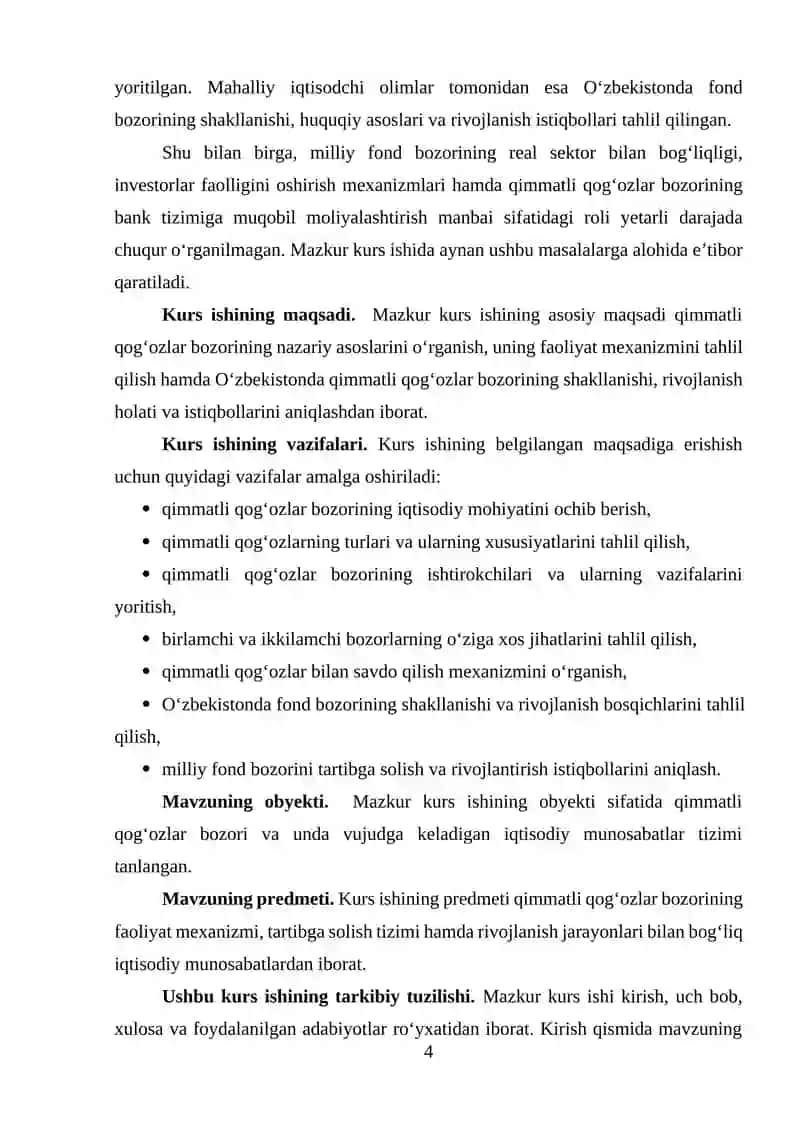 Kurs ishi_Qimmatli qog'ozlar bozori 4