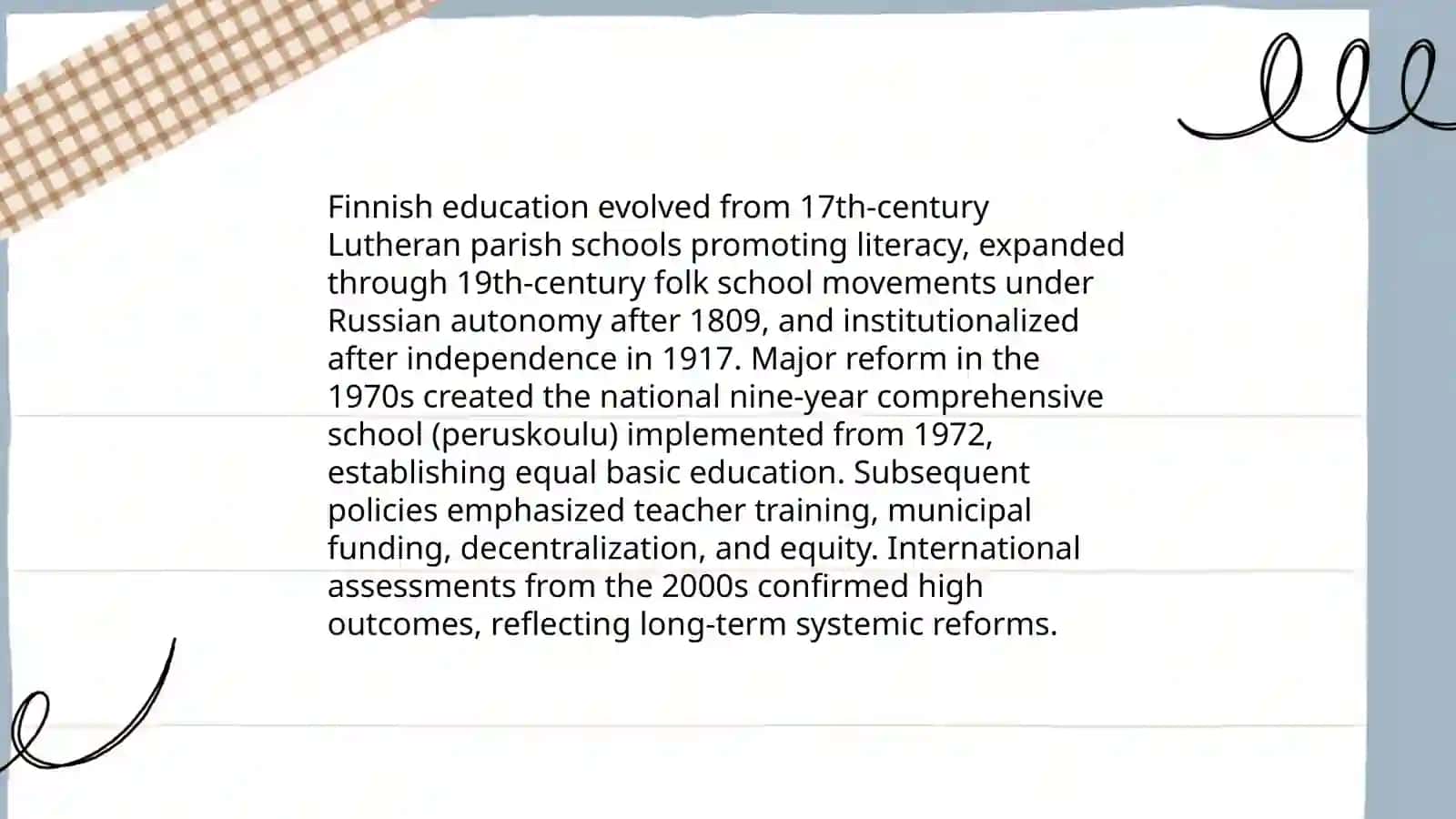 Finlandiya ta'lim tizimi haqida. Ingliz tilida taqdimot 4