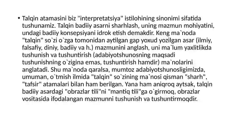 Badiiy asar tahlili va tamoyillari 4