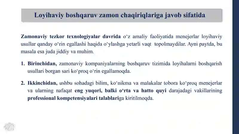 LOYIHALARNI BOSHQARISH AMALIYOTI 4