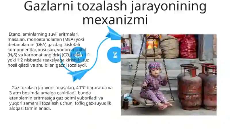 Gazlarni etanolaminlarning suvli eritmalari yordamida tozalash 4
