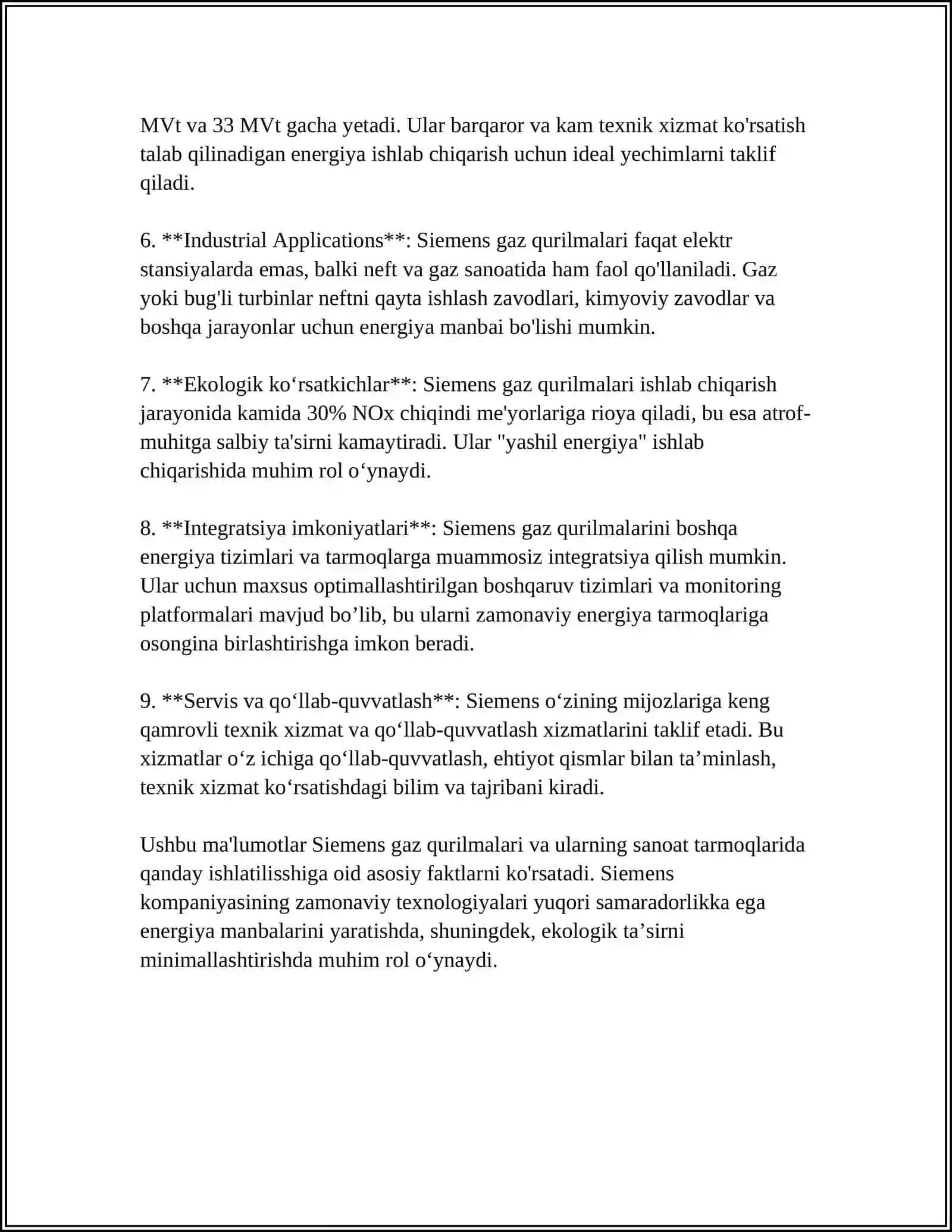 Siemens Gaz Qurilmalari 4