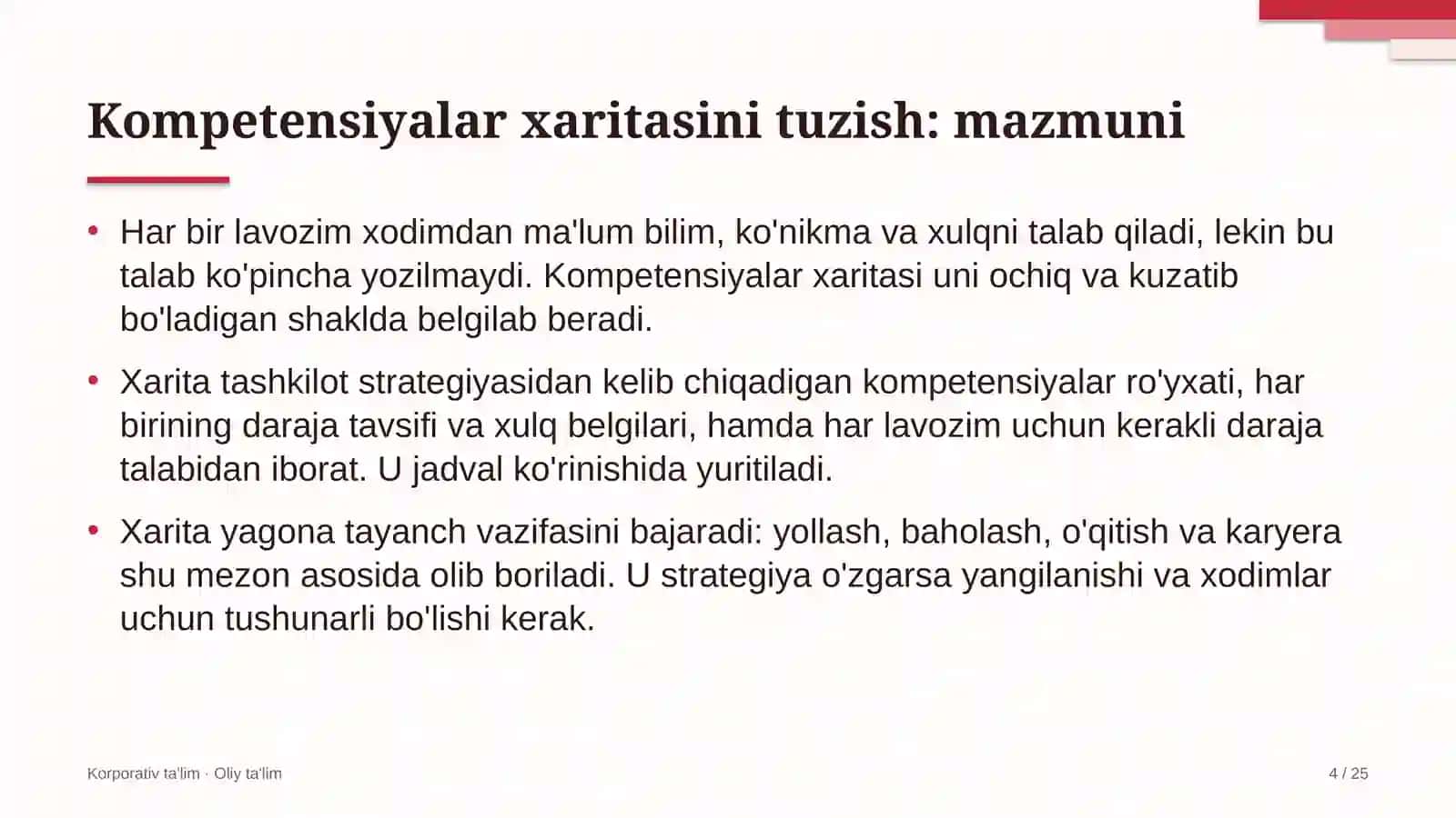 Yog'ochni qayta ishlash korxonalarida kompetensiyalar xaritasini tuzish 4