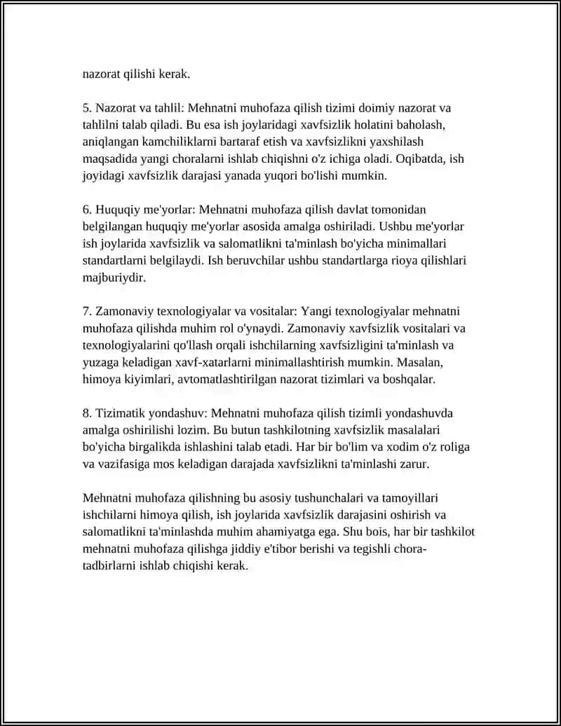 MEHNATNI MUHOFAZA QILISH 4